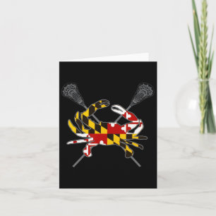 Maryland Crab Lacrosse Crossed Stick Md Flag Match Card