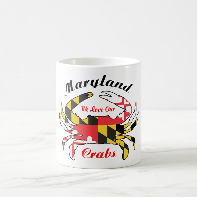 Maryland crab lovers coffee mug state flag (Center)