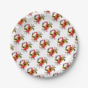 Maryland Crab Paper Plate