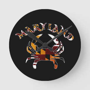 Maryland Crab Round Clock