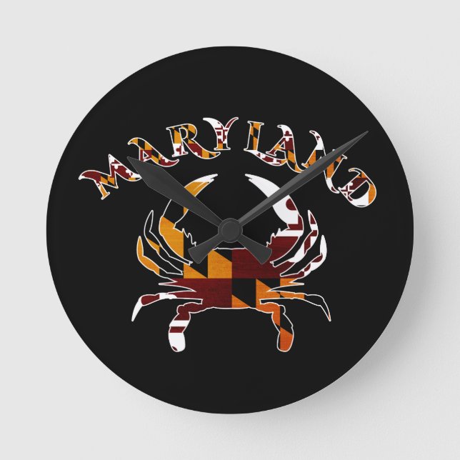 Maryland Crab Round Clock (Front)