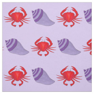 Maryland Crab Sea Shells Seashell Beach Ocean Fabric