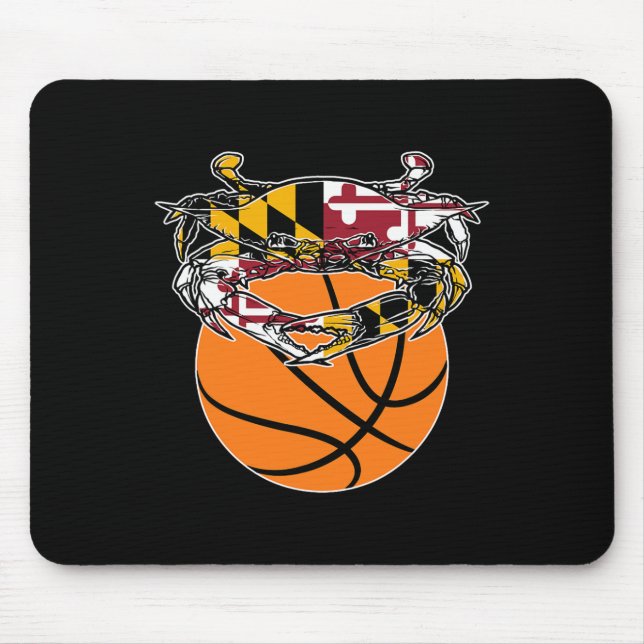 Maryland Crab State Pride Flag Gift - Bysketbyll A Mouse Mat (Front)