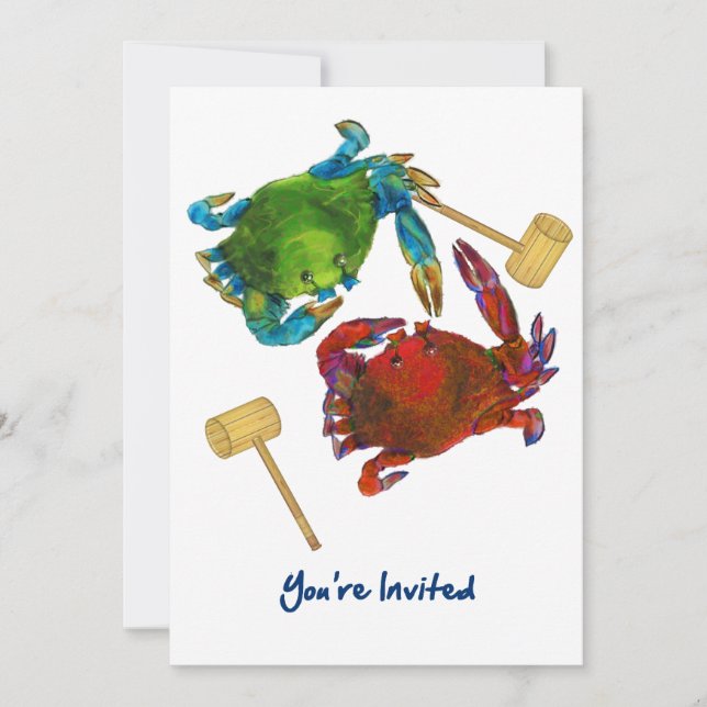 Maryland Crabs Before & After You're Invited Invitation (Front)