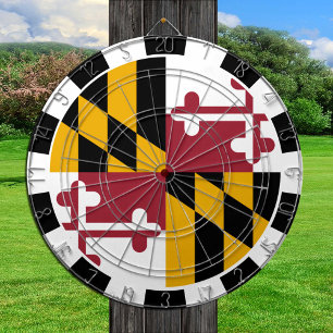 Maryland Dartboard USA & Maryland Flag /game board