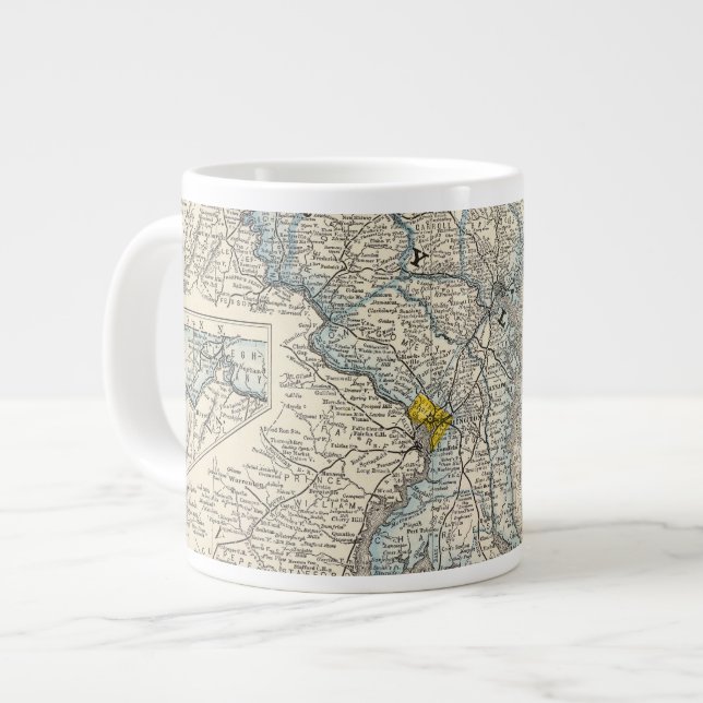 Maryland, DC, and Delaware Large Coffee Mug (Front Left)