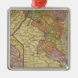 Maryland, Delaware Metal Tree Decoration