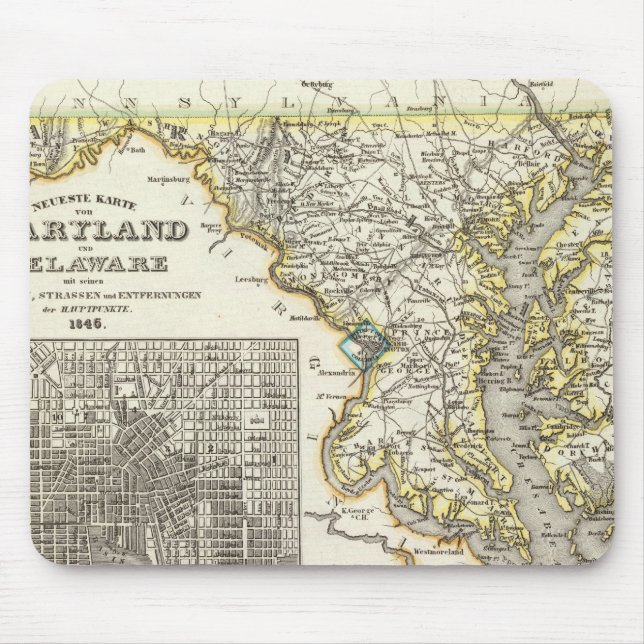Maryland, Delaware Mouse Mat (Front)
