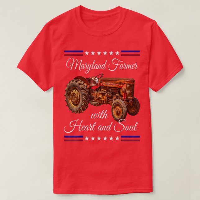 Maryland Farmer Retro  T-Shirt (Design Front)