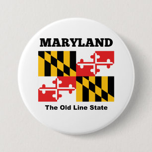 Maryland flag 7.5 cm round badge