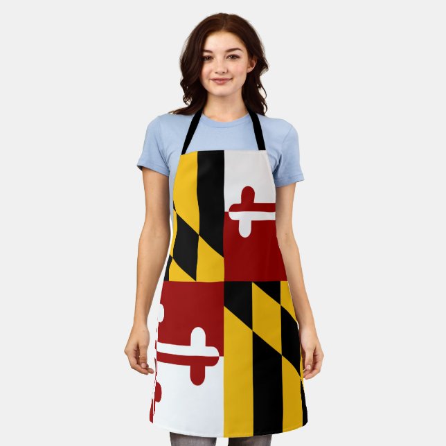 Maryland flag apron (Worn)
