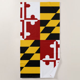 Maryland flag beach towel