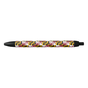 Maryland Flag Black Ink Pen