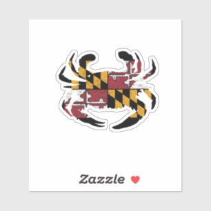 Maryland Flag - Blue Crab Vinyl Cut