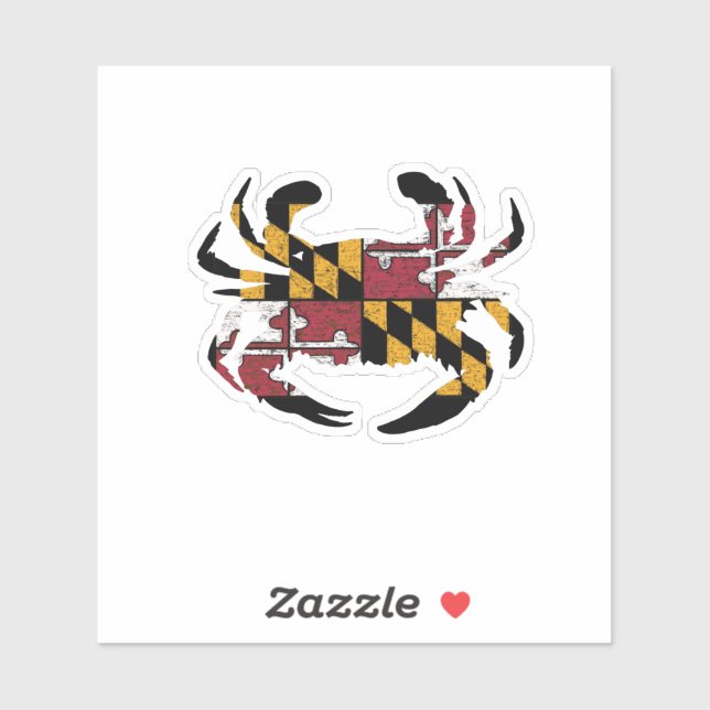 Maryland Flag - Blue Crab Vinyl Cut (Sheet)