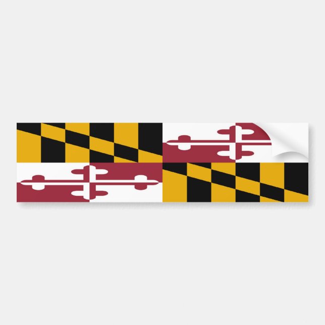 Maryland Flag Bumper Sticker (Front)