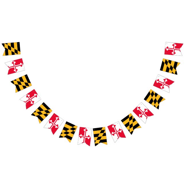 Maryland Flag Bunting Banner - Pennant Banner (All)