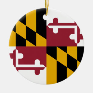 Maryland Flag Ceramic Tree Decoration