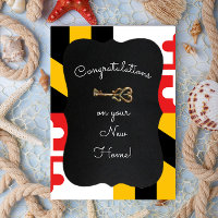 Maryland Flag Chalkboard Key Housewarming Card