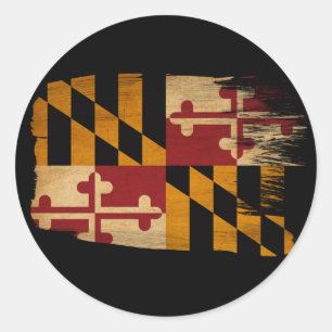 Maryland Flag Classic Round Sticker