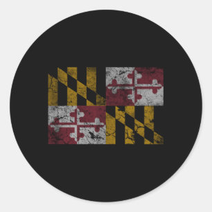 Maryland Flag Classic Round Sticker