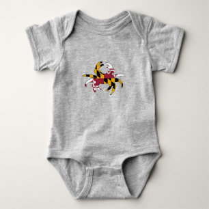 Maryland Flag Crab Baby Bodysuit