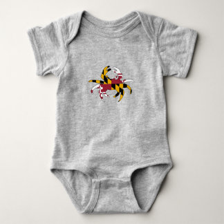 Maryland Flag Crab Baby Bodysuit