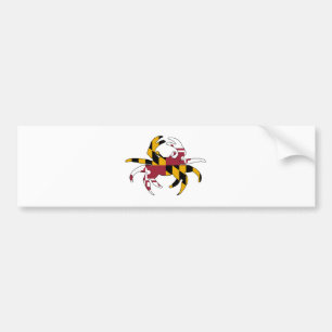 Maryland Flag Crab Bumper Sticker