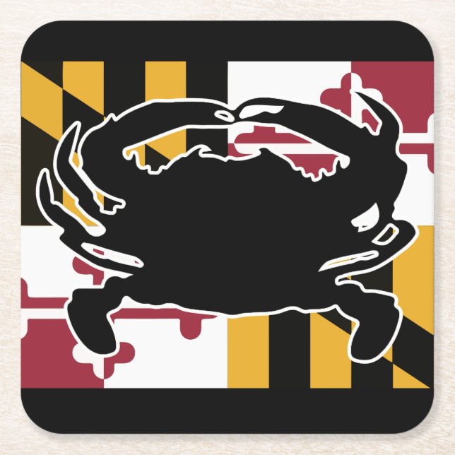 Maryland Flag/Crab coaster (Front)
