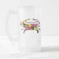 Maryland Flag Crab Frosted Mug