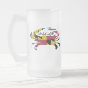 Maryland Flag Crab Frosted Mug