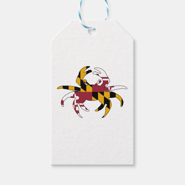 Maryland Flag Crab Gift Tags (Front)