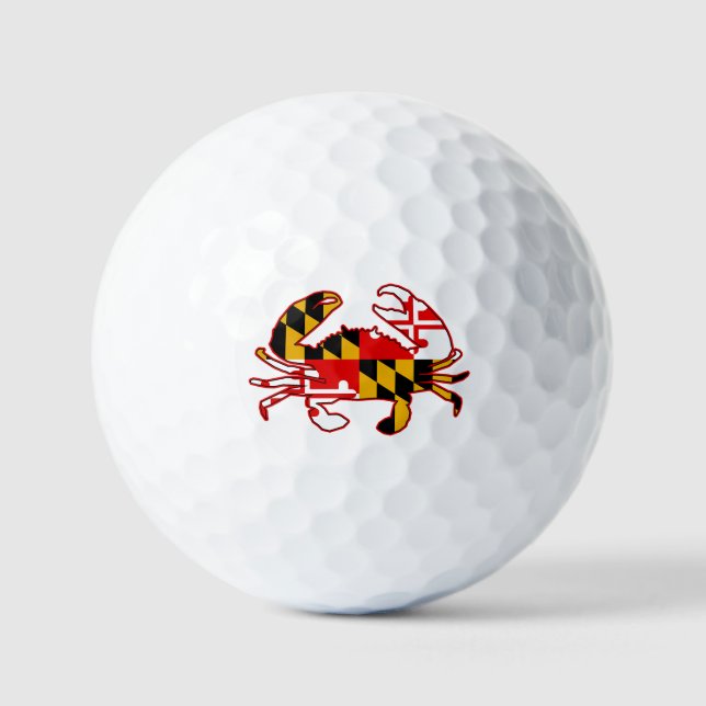 Maryland Flag Crab Golf Balls (Front)