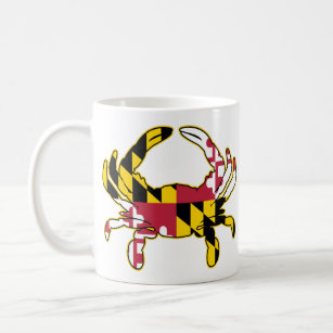 Maryland Flag Crab Illustration Coffee Mug
