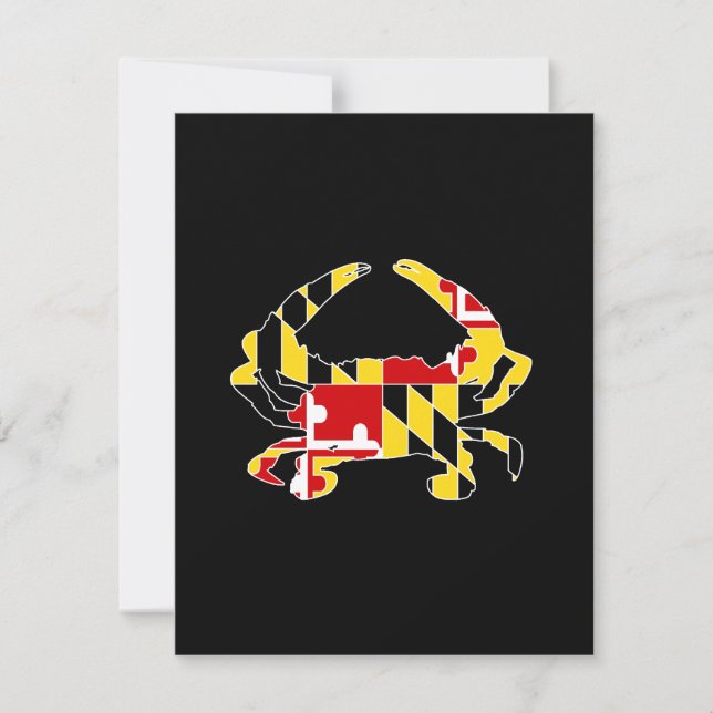 Maryland Flag Crab Invitation/Stationary Invitation (Front)