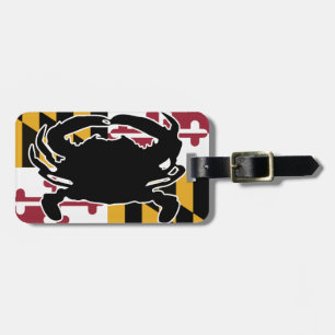 Maryland Flag/Crab luggage tag