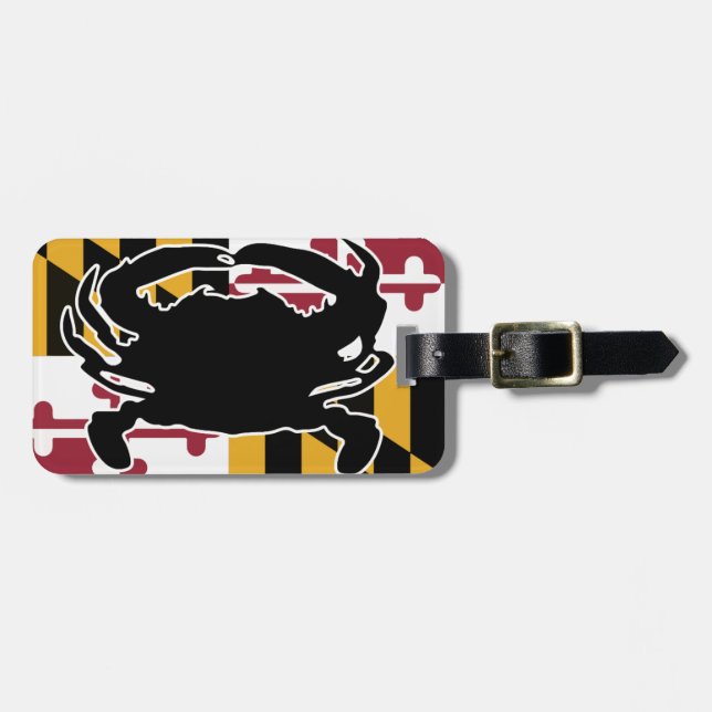 Maryland Flag/Crab luggage tag (Front Horizontal)