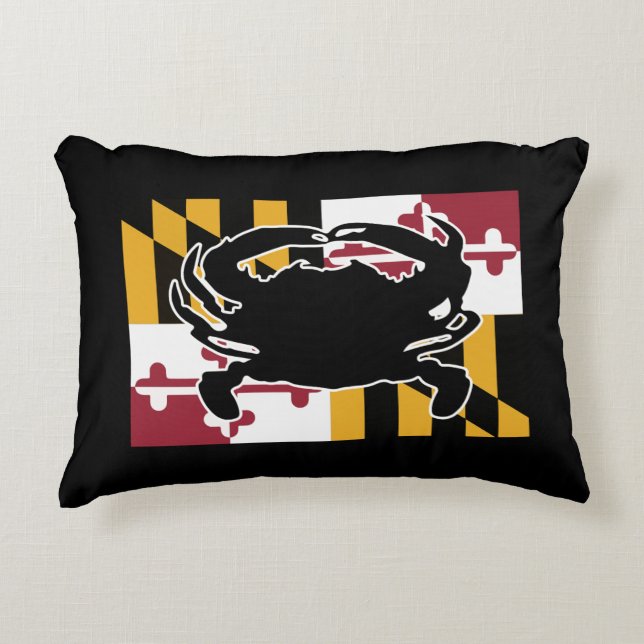 Maryland Flag/Crab pillow (Front)
