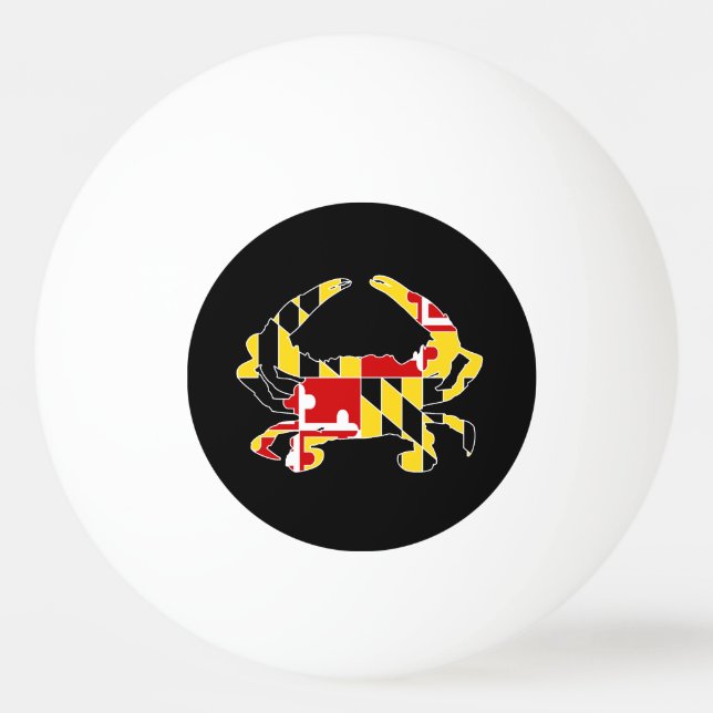 Maryland Flag Crab Ping Pong Ball (Front)