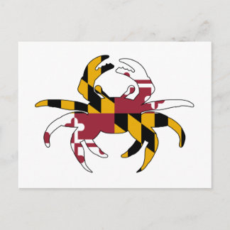 Maryland Flag Crab Postcard