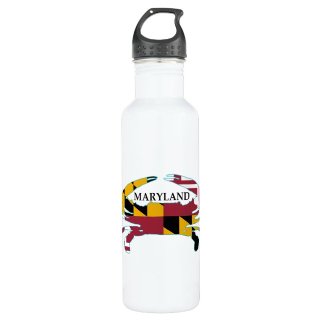 Maryland Flag Crab Sport Bottle (Front)