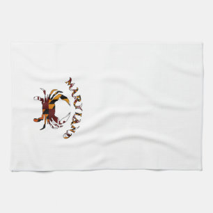 Maryland Flag Crab Tea Towel