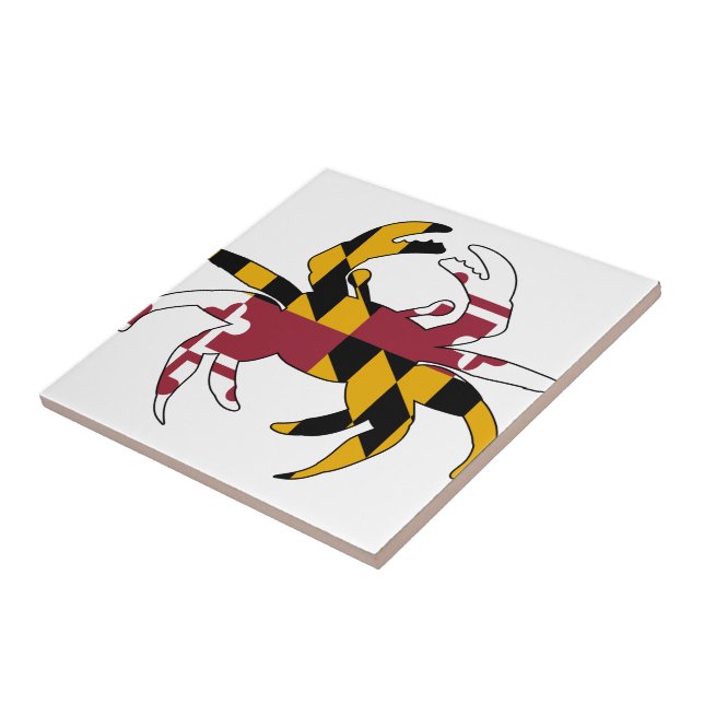 Maryland Flag Crab Tile (Side)