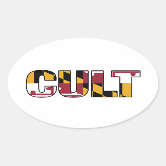 Maryland Flag Cult Oval Decal Oval Sticker