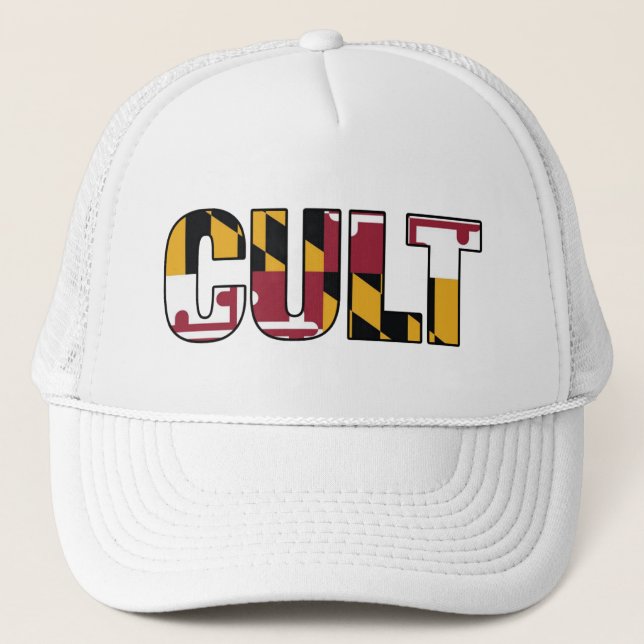 Maryland Flag Cult Trucker Hat (Front)