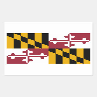 Maryland Flag Decal (set of 4) Rectangular Sticker
