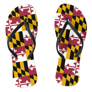 Maryland flag flip flops