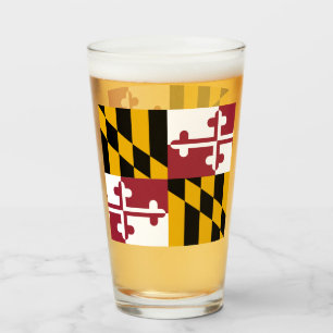 Maryland Flag Glass