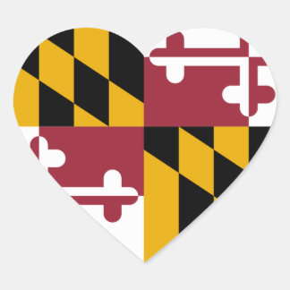Maryland Flag Heart Sticker