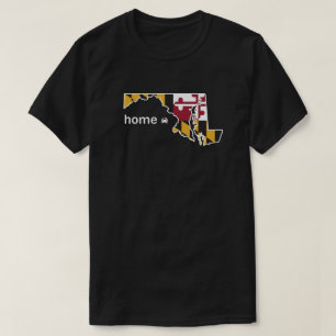 Maryland flag home (w/crab) t-shirt